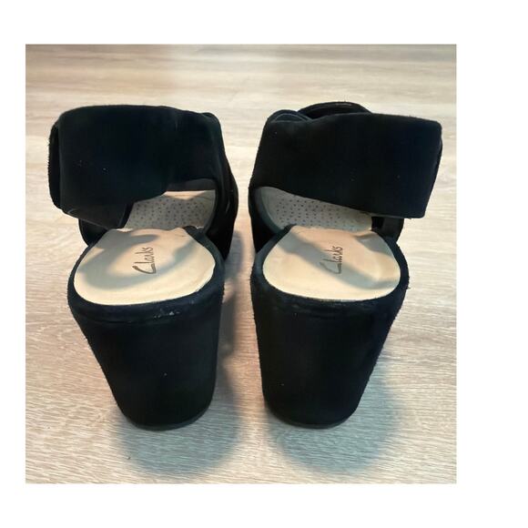 Clarks Maritsa Lara Platform Sandal Black Size 7 M Chunky Strappy - Picture 4 of 6
